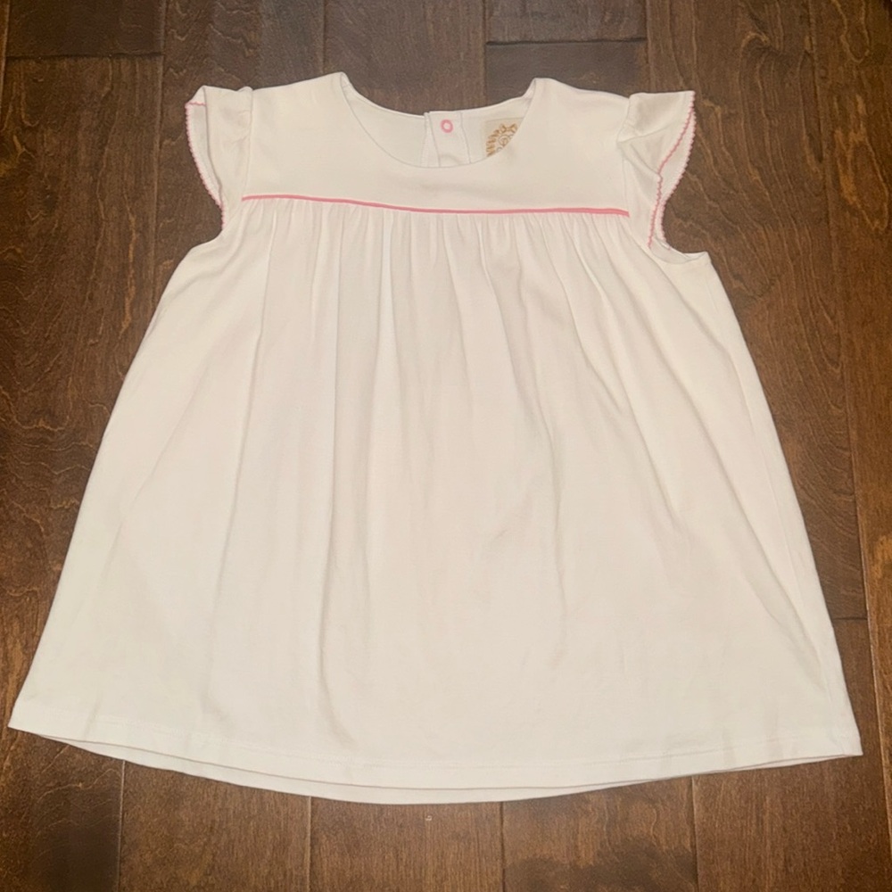 NWOT TBBC Dowell Day Top - Worth Avenue White with Hamptons Hot Pink - 12